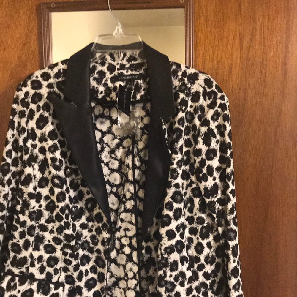 Black and white blazer